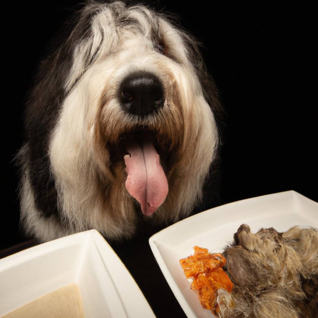 La imagen muestra un plato irresistible que homenajea la receta clásica inspirada en el Old English Sheepdog. Este delicioso plato destaca por su presentación vibrante y ingredientes frescos, llenos de sabor, que evocan la esencia de esta entrañable raza. Cada bocado ofrece una experiencia culinaria memorable, perfecta para disfrutar en familia y celebrar momentos especiales. La calidez de la fotografía resalta la tradición y el cariño que rodean esta receta atesorada, convirtiéndola en una elección